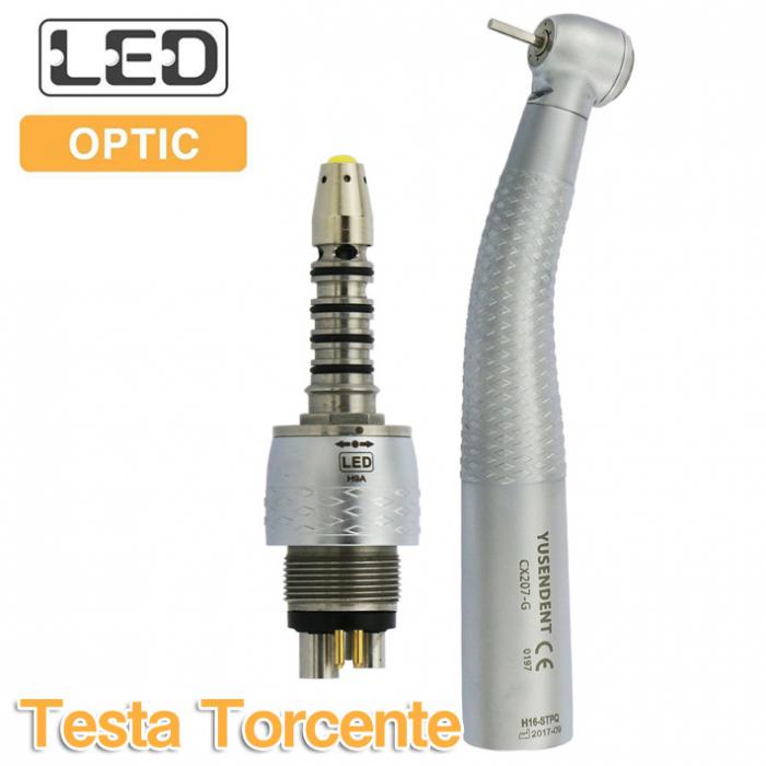 YUSENDENT® CX207-GS-TPQ Turbina a LED Testa Torcente con attacco rapido Sirona compatibile