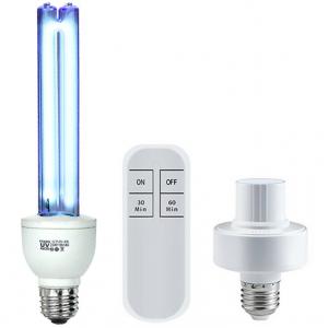 25W Quarzo UVC + Ozono Germicida Lampada a Luce Ultravioletta E27/E26 110v Pulis...