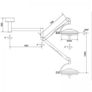 KWS KD-2036D-2 108w Lampada Da Visita Chirurgica Senza Ombra A Led A Soffitto