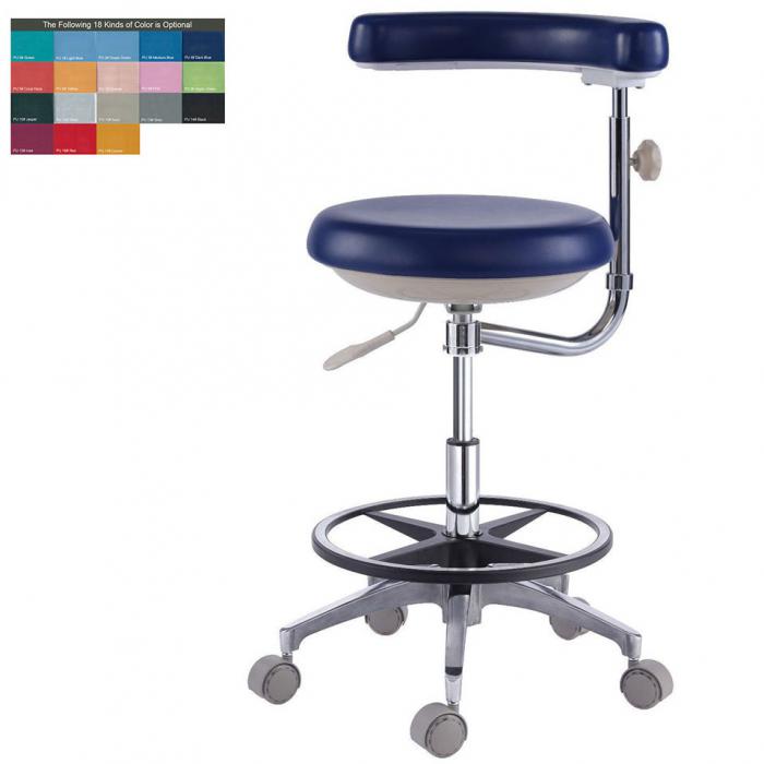 QY QY500(N) Sgabello da assistente dentale sedia da infermiera (regolabile in altezza bracciolo)