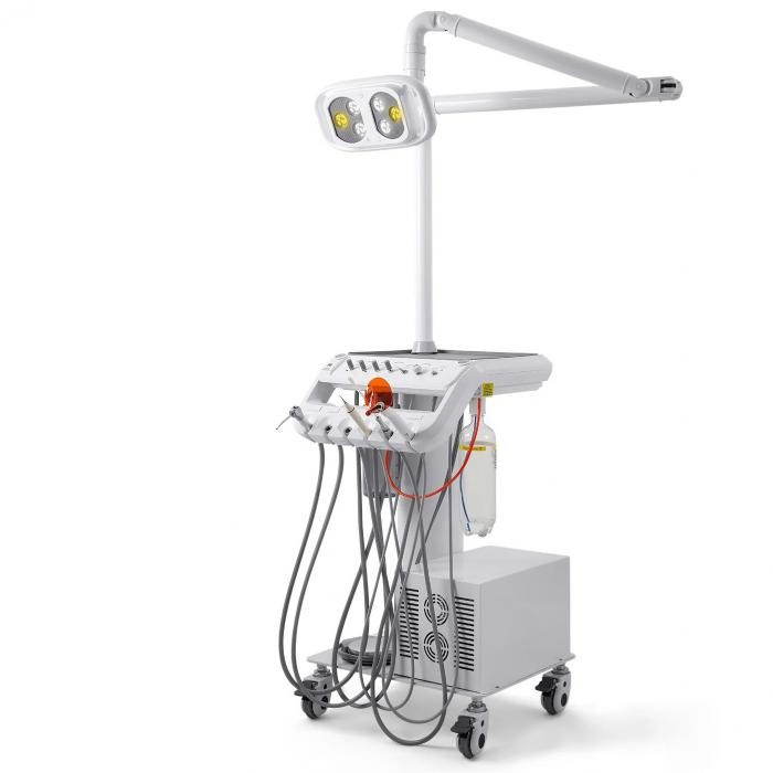 Portastrumenti per unità dentali con fori per lampada dentale + compressore d'aria + ablatore ultrasuoni + lampada polimerizzatrice Portastrumenti per unità dentali con fori per lampada dentale + compressore d'aria + ablatore ultrasuoni + lampada polimerizzatrice