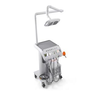 Portastrumenti per unità dentali con fori per lampada dentale + compressore d'aria + ablatore ultrasuoni + lampada polimerizzatrice