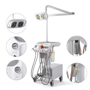Portastrumenti per unità dentali con fori per lampada dentale + compressore d'aria + ablatore ultrasuoni + lampada polimerizzatrice