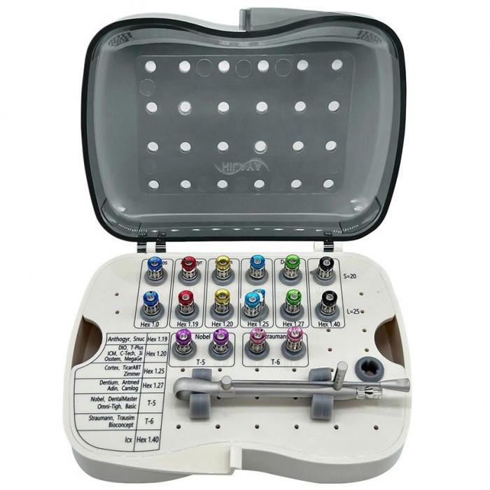 Kit di chiave dinamometrica a cricchetto per abutment implantari dentali universali HLY XLY-NLBS100 Kit di chiave dinamometrica a cricchetto per abutment implantari dentali universali HLY XLY-NLBS100
