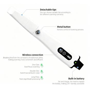 Scanner intraorale 3D wireless Panda P4 con 6 puntali di scansione