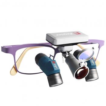 Occhialini d'ingrandimento dentali YUYO ET-2+WL-2-001-II con 3,5x, 5x e 7x + lampada frontale chirurgica