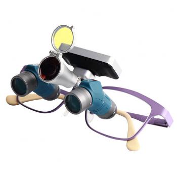 Occhialini d'ingrandimento dentali YUYO ET-2+WL-2-001-II con 3,5x, 5x e 7x + lampada frontale chirurgica