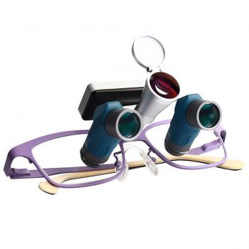 Occhialini d'ingrandimento dentali YUYO ET-2+WL-2-001-II con 3,5x, 5x e 7x + lampada frontale chirurgica