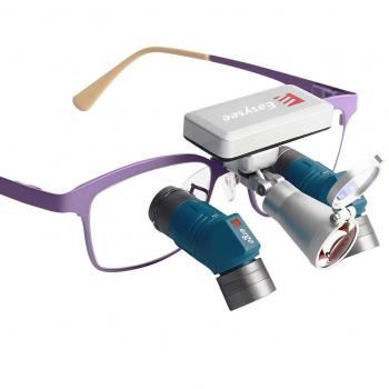 Occhialini d'ingrandimento dentali YUYO ET-2+WL-2-001-II con 3,5x, 5x e 7x + lampada frontale chirurgica