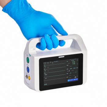 Monitor multiparametrico per pazienti odontoiatrici con schermo touch da 5 pollici e visualizzazione di 6 parametri