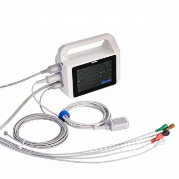 Monitor multiparametrico per pazienti odontoiatrici con schermo touch da 5 pollici e visualizzazione di 6 parametri