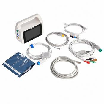 Monitor multiparametrico per pazienti odontoiatrici con schermo touch da 5 pollici e visualizzazione di 6 parametri