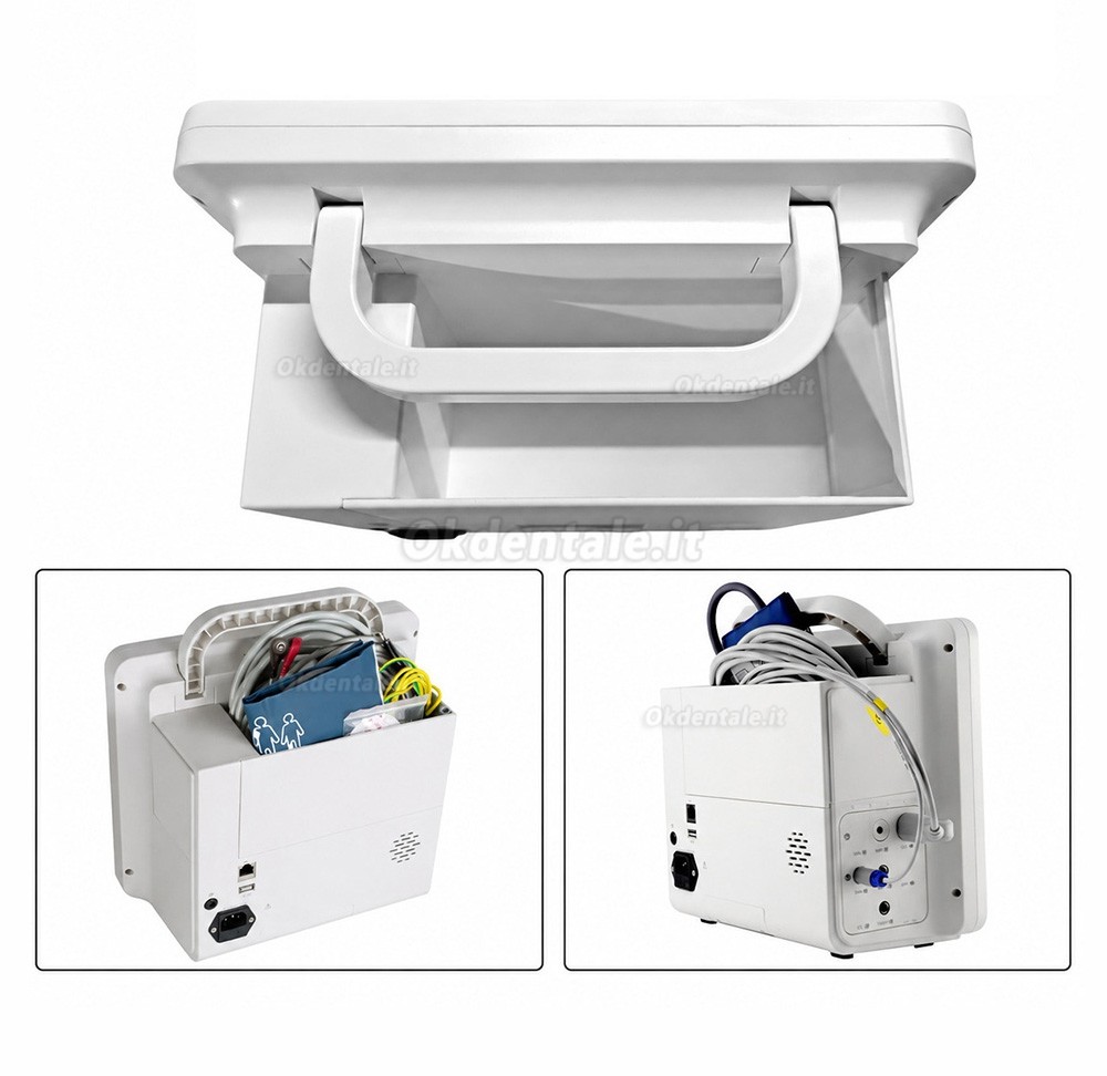 Monitor paziente multiparametrico da 12 pollici ECG/RESP/TEMP/NIBP/SPO2/PR Monitor paziente multiparametrico da 12 pollici ECG/RESP/TEMP/NIBP/SPO2/PR