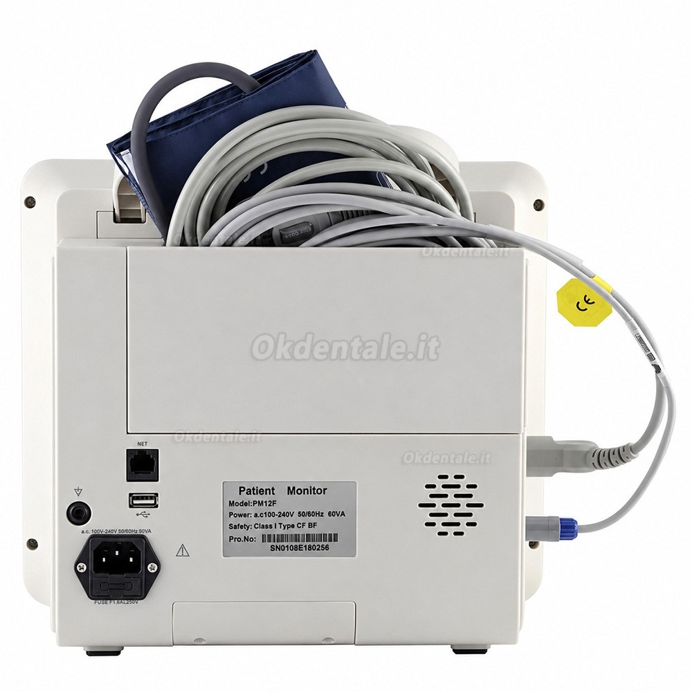 Monitor paziente multiparametrico da 12 pollici ECG/RESP/TEMP/NIBP/SPO2/PR Monitor paziente multiparametrico da 12 pollici ECG/RESP/TEMP/NIBP/SPO2/PR