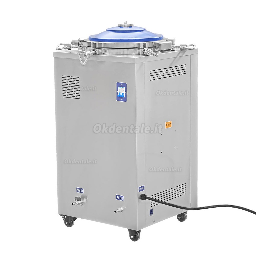 Sterilizzatore a vapore verticale per autoclave dentale da 35 litri con pannello di controllo digitale Sterilizzatore a vapore verticale per autoclave dentale da 35 litri con pannello di controllo digitale