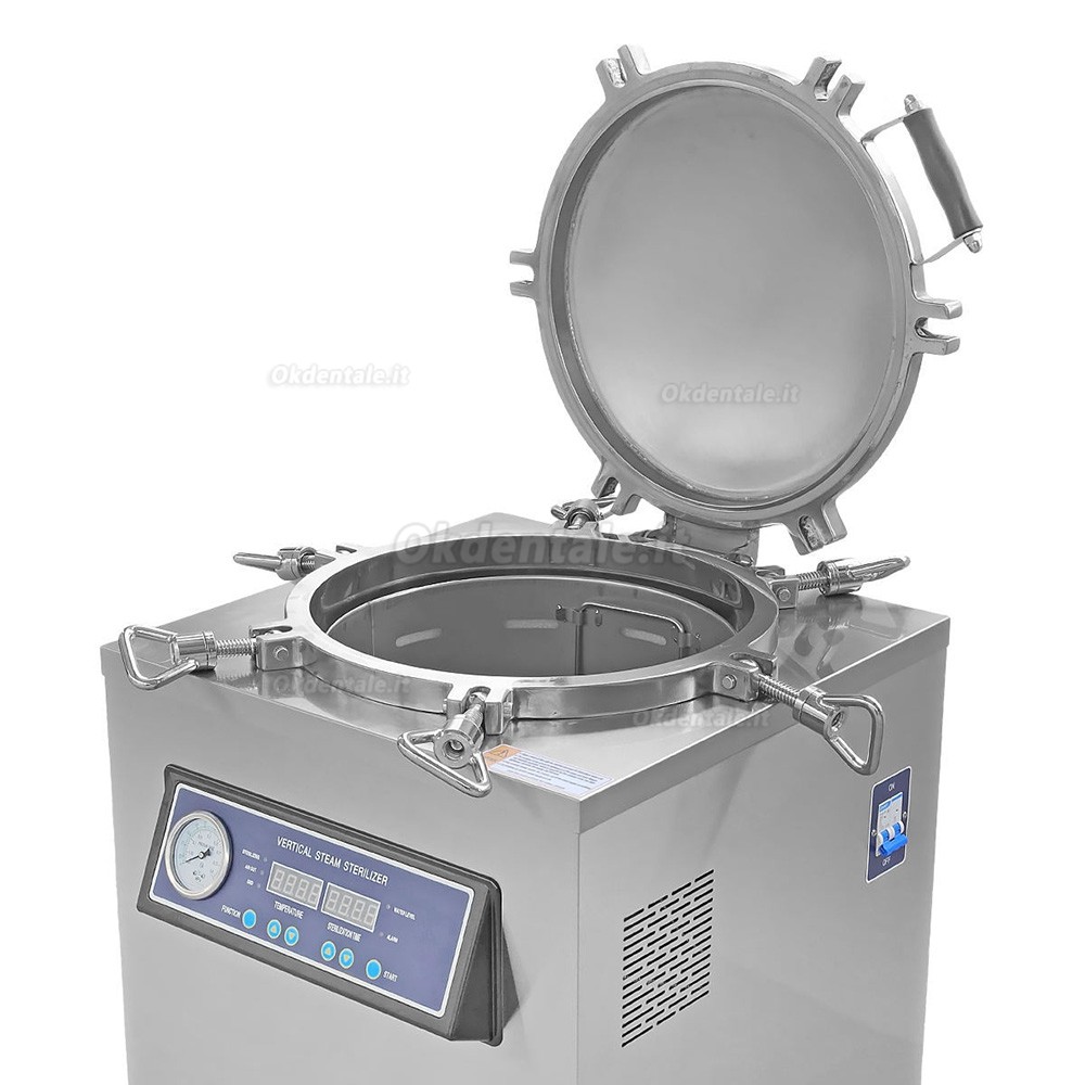 Sterilizzatore a vapore verticale per autoclave dentale da 35 litri con pannello di controllo digitale Sterilizzatore a vapore verticale per autoclave dentale da 35 litri con pannello di controllo digitale