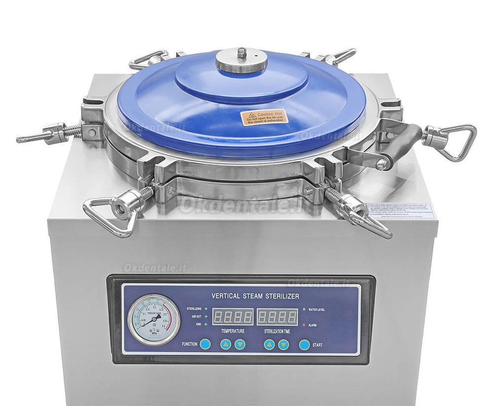 Sterilizzatore a vapore verticale per autoclave dentale da 35 litri con pannello di controllo digitale Sterilizzatore a vapore verticale per autoclave dentale da 35 litri con pannello di controllo digitale