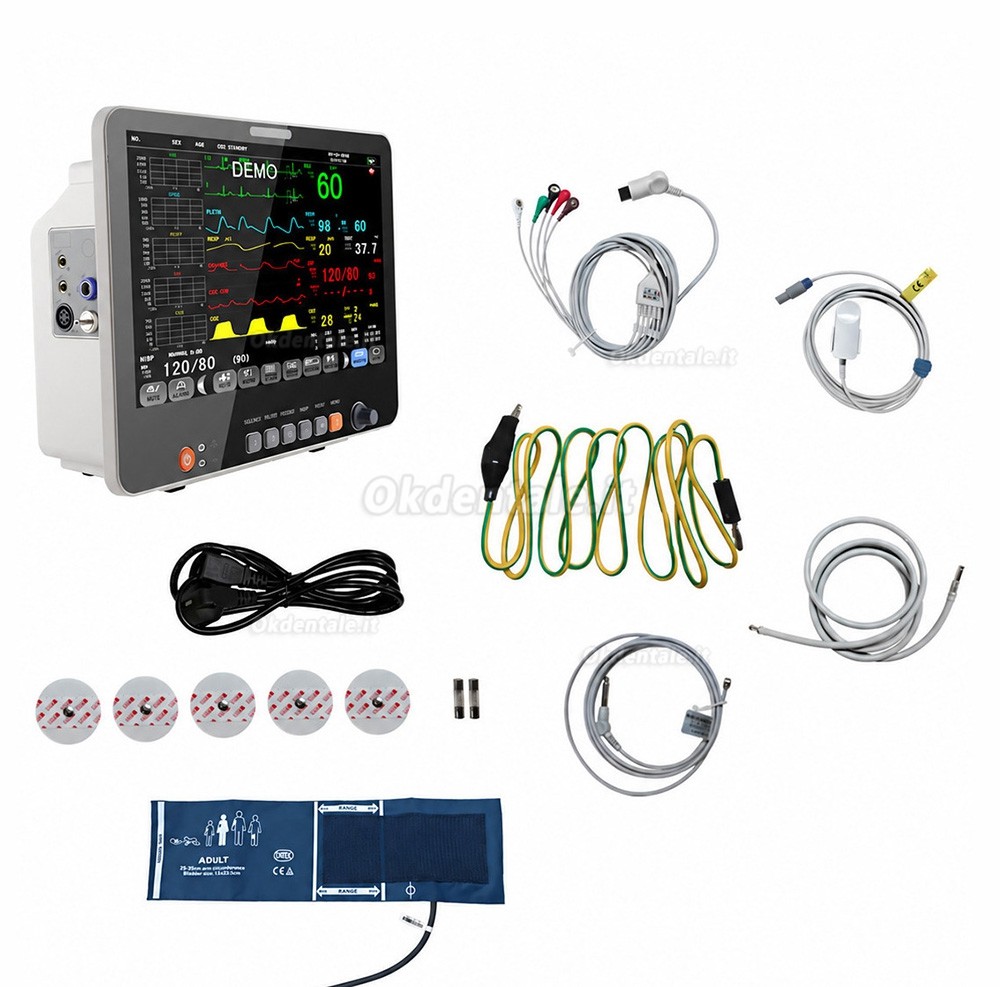 Monitor paziente multiparametrico da 15,6" ECG NIBP RESP TEMP SPO2 PR