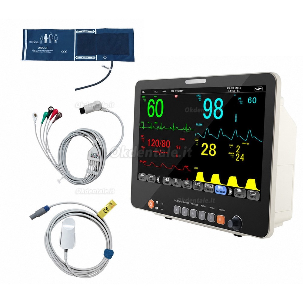 Monitor paziente multiparametrico da 15,6" ECG NIBP RESP TEMP SPO2 PR