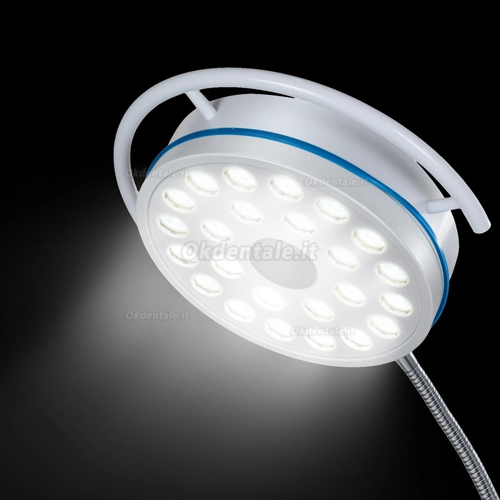Lampada operatoria odontoiatrica da pavimento da 72 W con 24 lampadine LED a luce fredda Lampada operatoria odontoiatrica da pavimento da 72 W con 24 lampadine LED a luce fredda