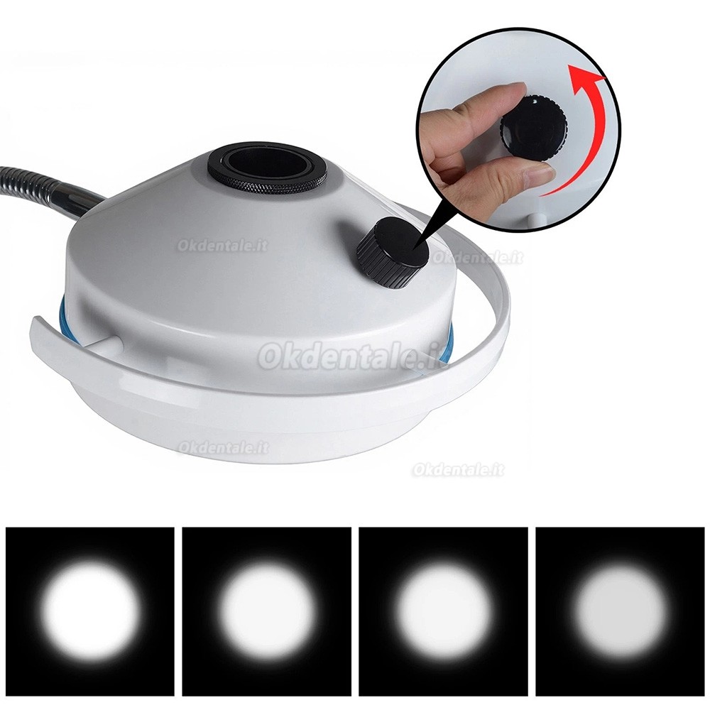 Lampada operatoria odontoiatrica da pavimento da 72 W con 24 lampadine LED a luce fredda Lampada operatoria odontoiatrica da pavimento da 72 W con 24 lampadine LED a luce fredda