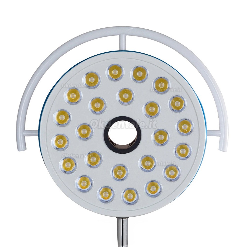 Lampada operatoria odontoiatrica da pavimento da 72 W con 24 lampadine LED a luce fredda Lampada operatoria odontoiatrica da pavimento da 72 W con 24 lampadine LED a luce fredda