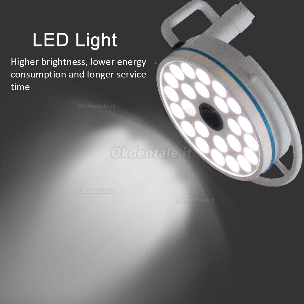 Lampada odontoiatrica odontoiatrica da 72 W montata a soffitto, lampada operatoria senza ombre a LED a luce fredda Lampada odontoiatrica odontoiatrica da 72 W montata a soffitto, lampada operatoria senza ombre a LED a luce fredda
