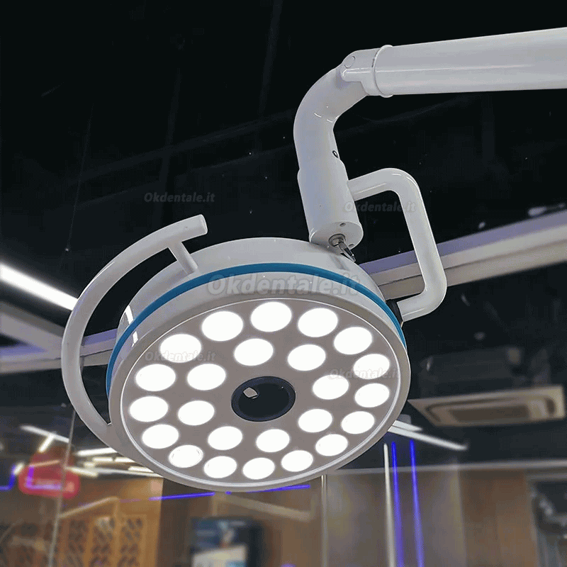 Lampada odontoiatrica odontoiatrica da 72 W montata a soffitto, lampada operatoria senza ombre a LED a luce fredda Lampada odontoiatrica odontoiatrica da 72 W montata a soffitto, lampada operatoria senza ombre a LED a luce fredda