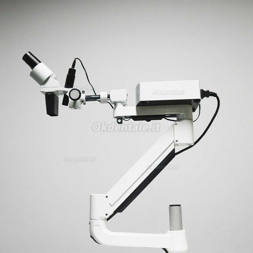 Microscopio operatorio odontoiatrico con carrello e lampade led 5w