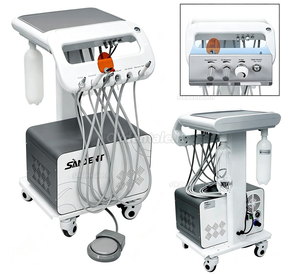 Portastrumenti per unit&agrave; odontoiatrica mobile ANZHI AZ-AP302D con compressore d'aria integrato