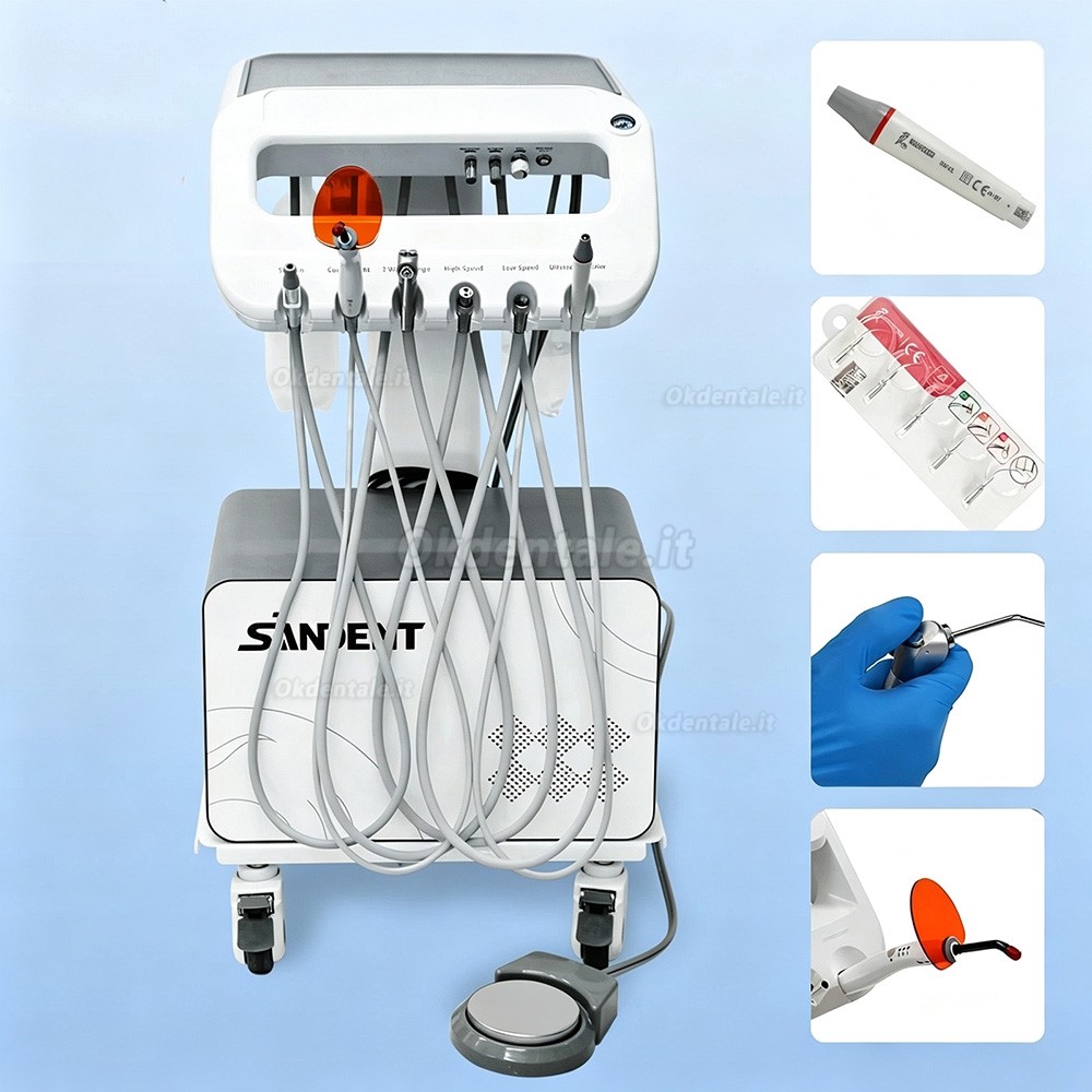 Portastrumenti per unit&agrave; odontoiatrica mobile ANZHI AZ-AP302D con compressore d'aria integrato