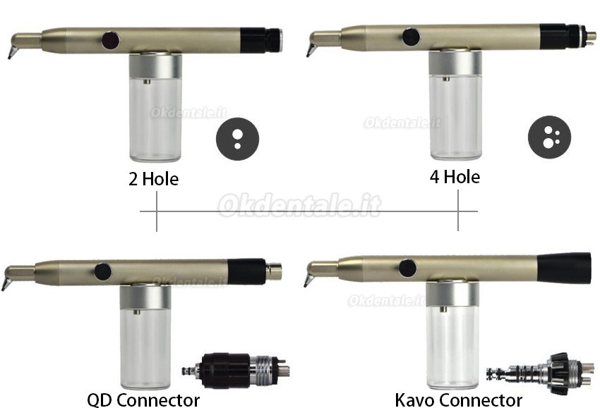 Sabbiatrice lucidatrice per allumina dentale (2 fori / 4 fori / connettore QD / connettore kavo)