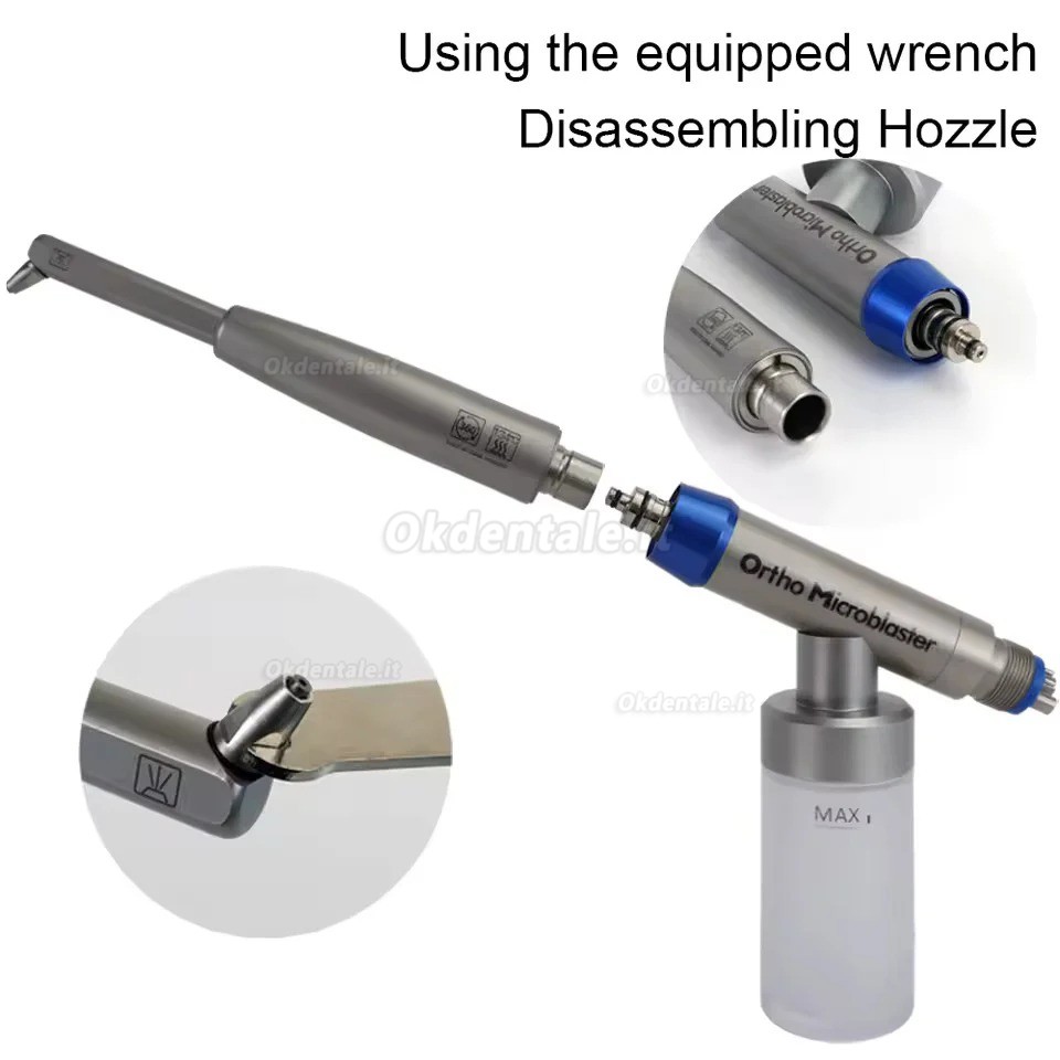 Micro sabbiatura intraorale in ossido di alluminio dentale a 4 fori