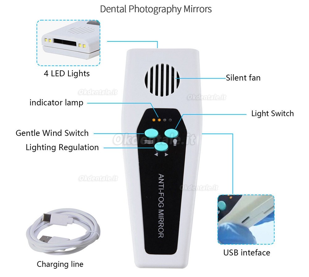 Specchi per fotografie intraorali antiappannamento dentale HILAYA