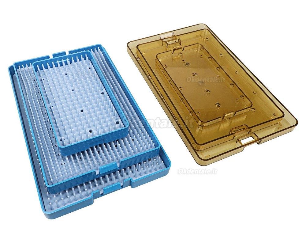 3 vassoi sterilizzabili in autoclave per uso dentale in silicone, scatola di disinfezione