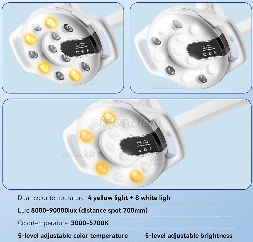 Lampada per poltrona odontoiatrica Bonin T12C Lampada per luce orale a 12 LED Lampada per poltrona odontoiatrica Bonin T12C Lampada per luce orale a 12 LED