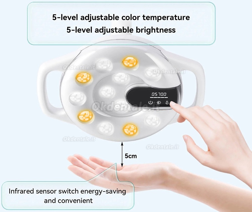 Lampada per poltrona odontoiatrica Bonin T12C Lampada per luce orale a 12 LED Lampada per poltrona odontoiatrica Bonin T12C Lampada per luce orale a 12 LED