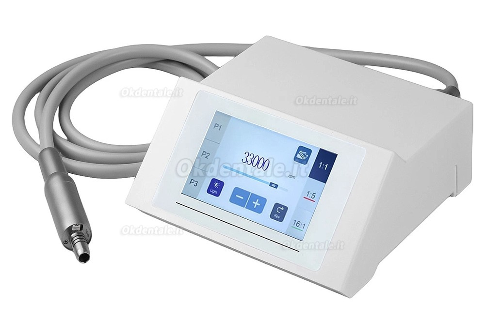 Micromotore elettrico odontoiatrico per restauri dentali (touchscreen, 4 fori, velocità regolabile) Micromotore elettrico odontoiatrico per restauri dentali (touchscreen, 4 fori, velocità regolabile)
