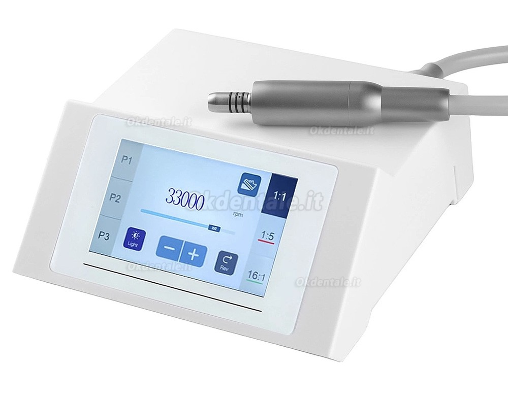 Micromotore elettrico odontoiatrico per restauri dentali (touchscreen, 4 fori, velocità regolabile) Micromotore elettrico odontoiatrico per restauri dentali (touchscreen, 4 fori, velocità regolabile)