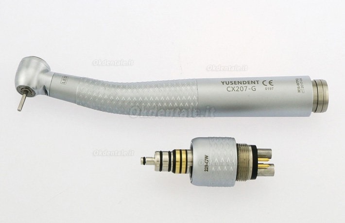 YUSENDENT® CX207-GW-TP Turbina a LED Testa Torcente con attacco rapido W&H compatibile