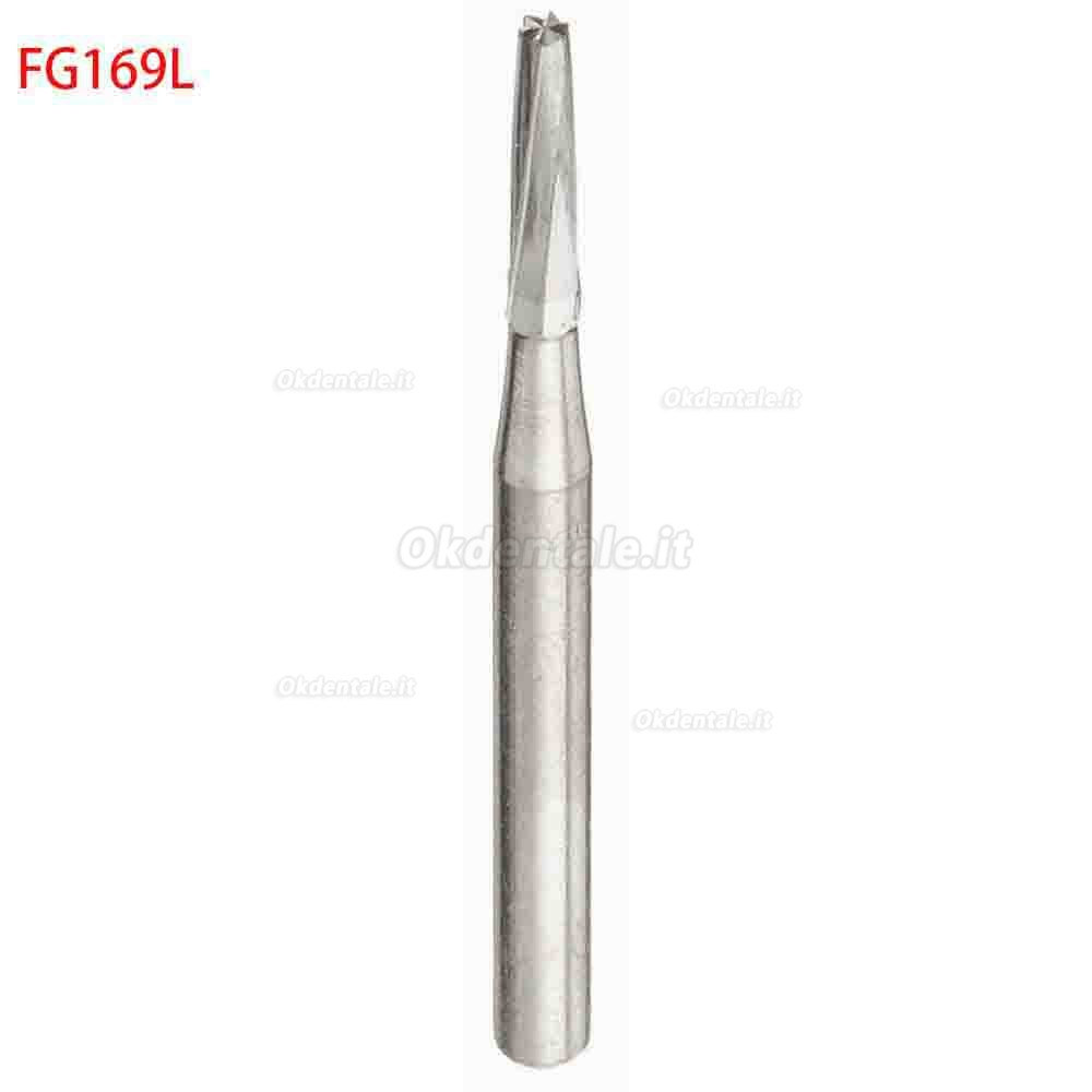 50 Pezzi frese in metallo duro dentale FG168 / 169/170/171/172 / 169L / 170L / 171L per turbina dentista