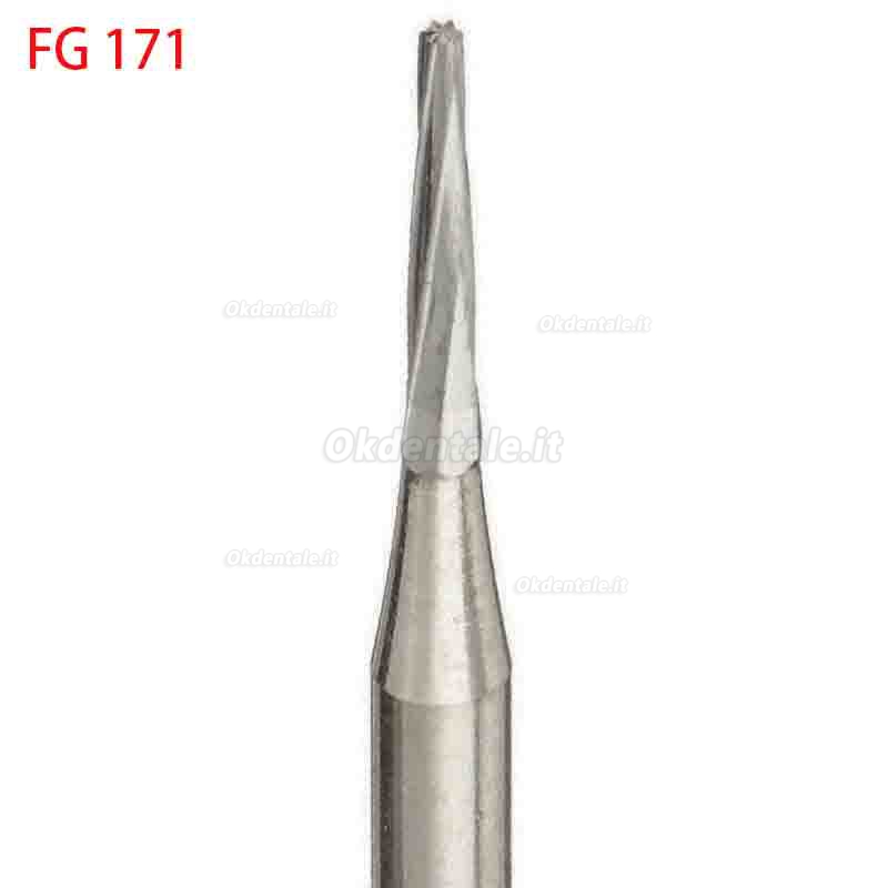 50 Pezzi frese in metallo duro dentale FG168 / 169/170/171/172 / 169L / 170L / 171L per turbina dentista