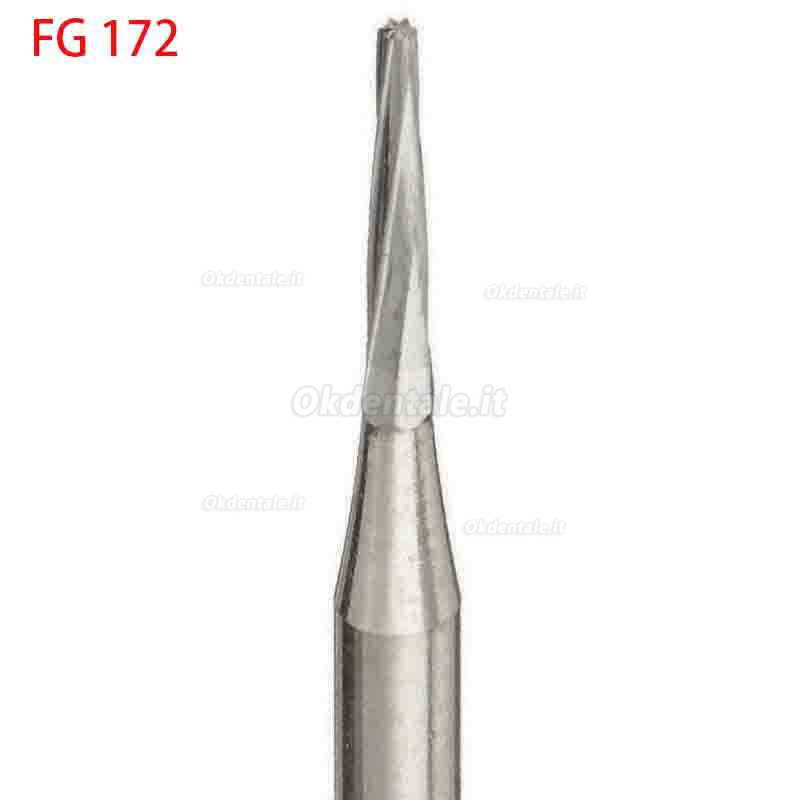 50 Pezzi frese in metallo duro dentale FG168 / 169/170/171/172 / 169L / 170L / 171L per turbina dentista