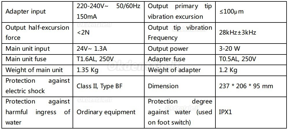 Woodpecker® DTE D7 Ablatore ad ultrasuoni