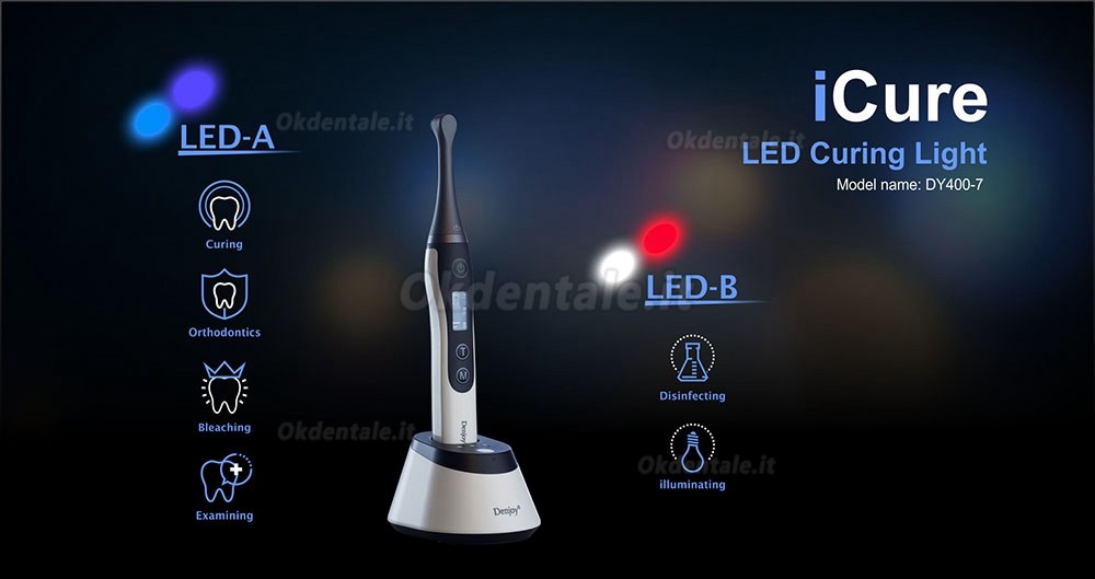 Denjoy iCure Multifunzione / Lampada fotopolimerizzante a LED ad ampio spettro 