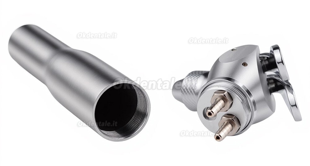 Siringa aria/acqua dentale a 3 vie (2 pezzi) con pulsante dall'ampia superficie di contatto Siringa aria/acqua dentale a 3 vie (2 pezzi) con pulsante dall'ampia superficie di contatto