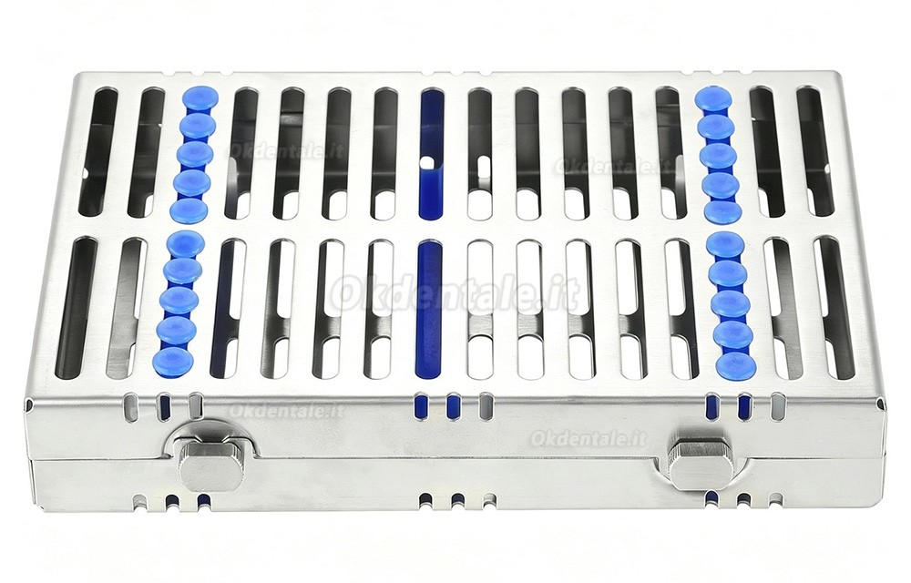 Cassetta di sterilizzazione per strumenti dentali da 5 pezzi (ogni cassetta contiene 10 strumenti dentali) Cassetta di sterilizzazione per strumenti dentali da 5 pezzi (ogni cassetta contiene 10 strumenti dentali)