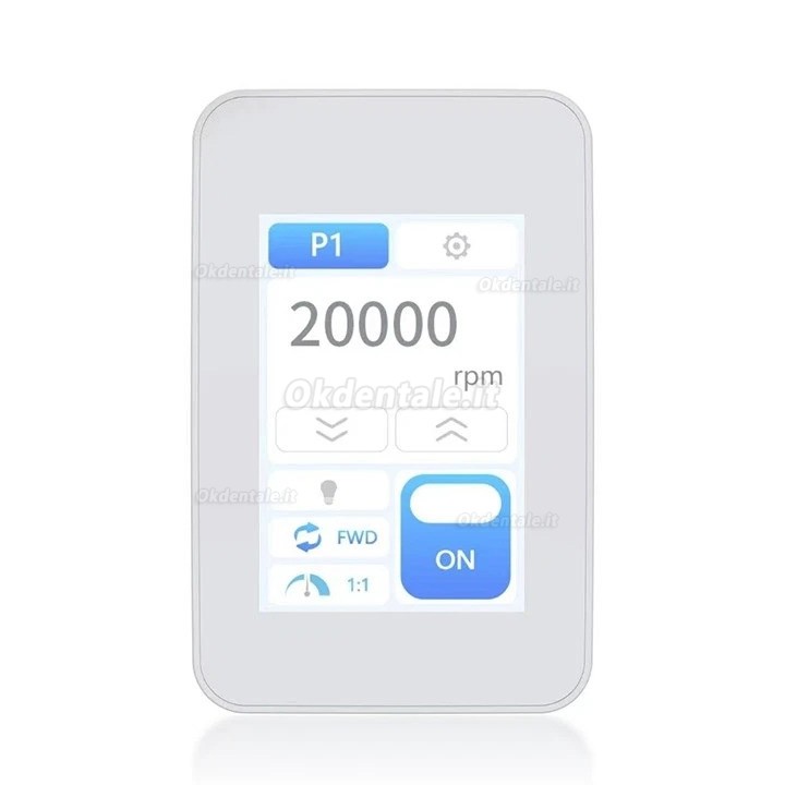 Micromotore elettrico brushless integrato per uso odontoiatrico (con touchscreen) Micromotore elettrico brushless integrato per uso odontoiatrico (con touchscreen)