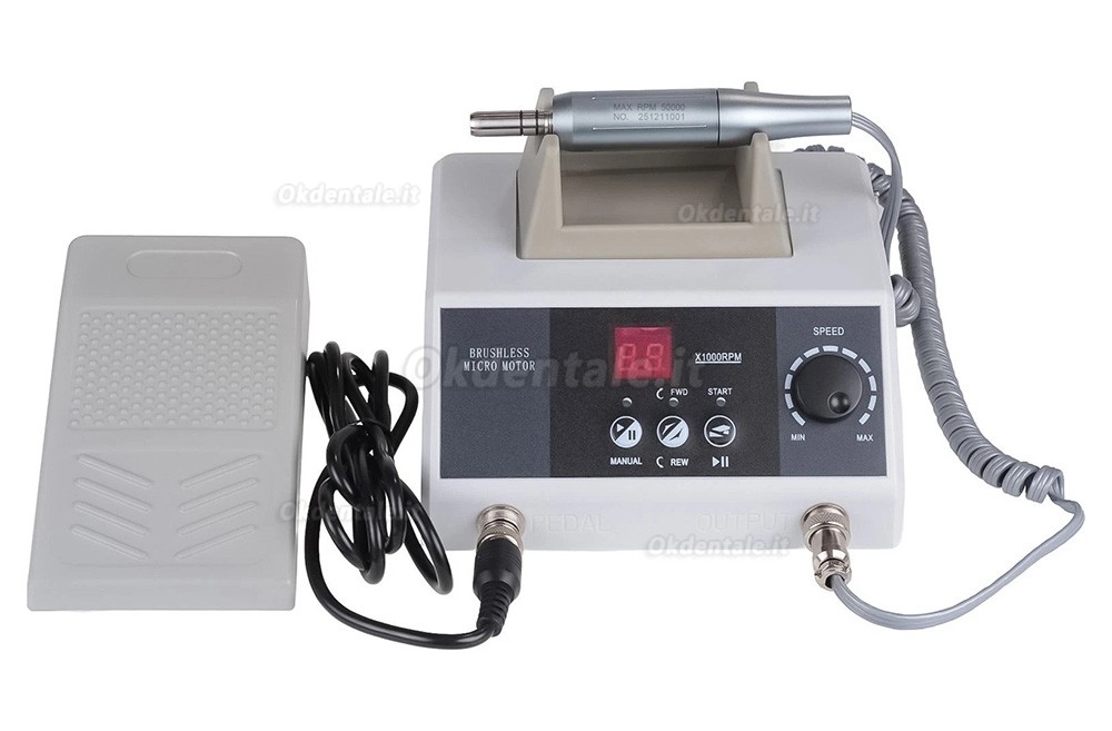 Micromotore da laboratorio odontotecnico con motore brushless di tipo E da 50.000 giri/minuto Micromotore da laboratorio odontotecnico con motore brushless di tipo E da 50.000 giri/minuto