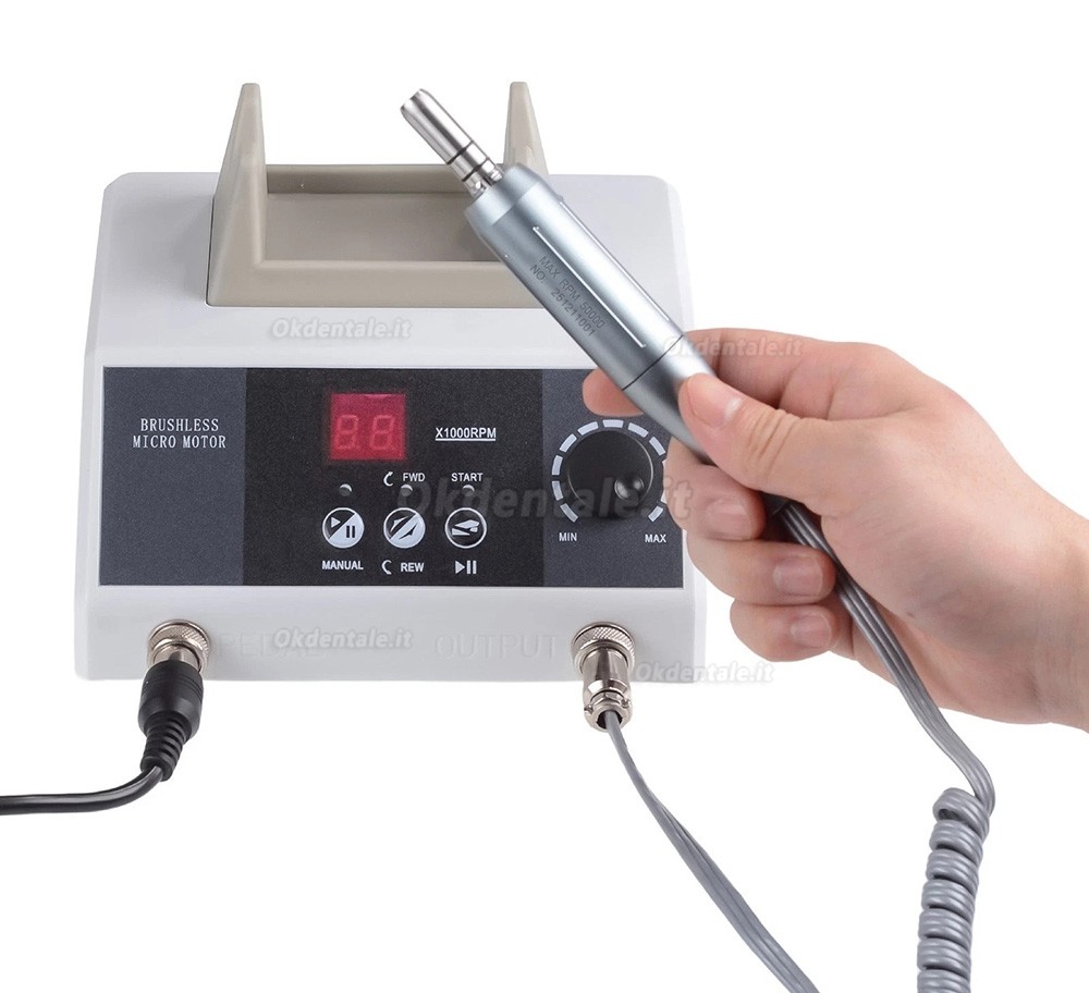 Micromotore da laboratorio odontotecnico con motore brushless di tipo E da 50.000 giri/minuto Micromotore da laboratorio odontotecnico con motore brushless di tipo E da 50.000 giri/minuto